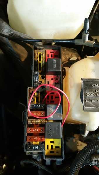 Fuel Pump Relay Jumper Wire - MJ Tech: Modification and Repairs - Comanche  Club Forums